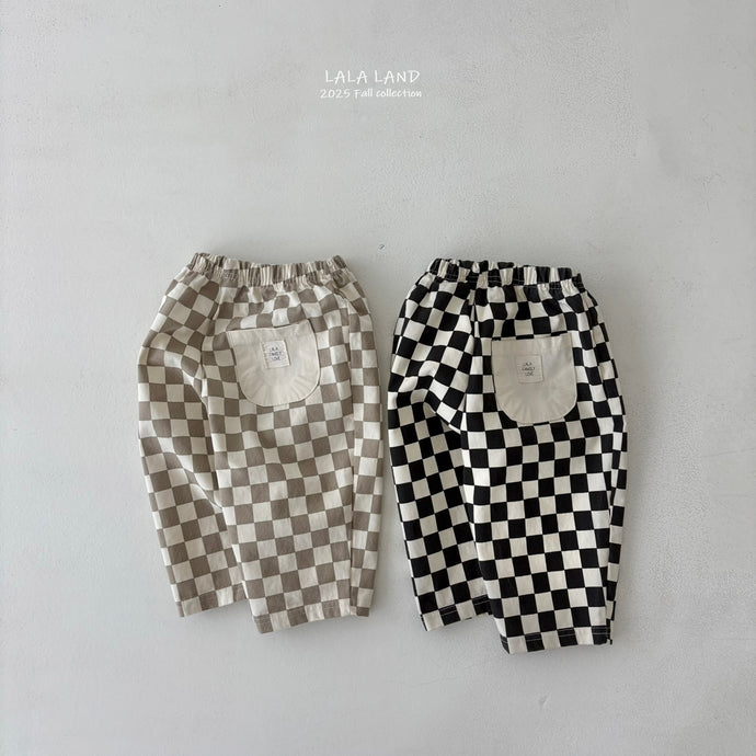 LALALAND KIDS CHECKED PANTS*Preorder