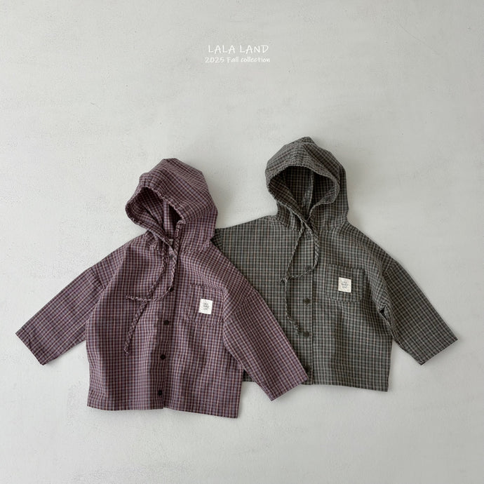 LALALAND KIDS CHECKED HOODY*Preorder