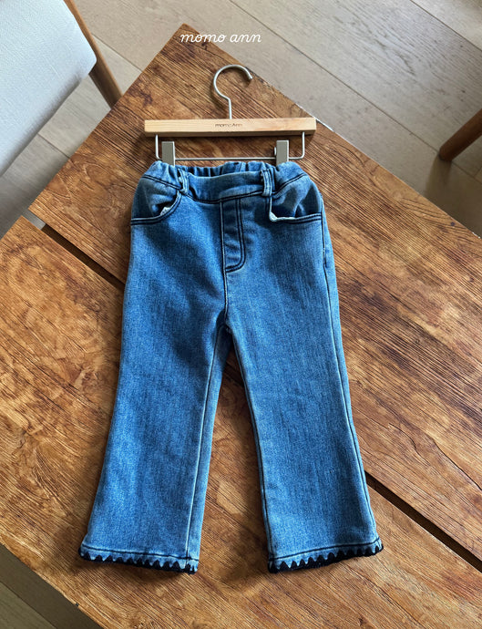 MOMOANN KIDS JIGSAW DENIM PANTS*PREORDER