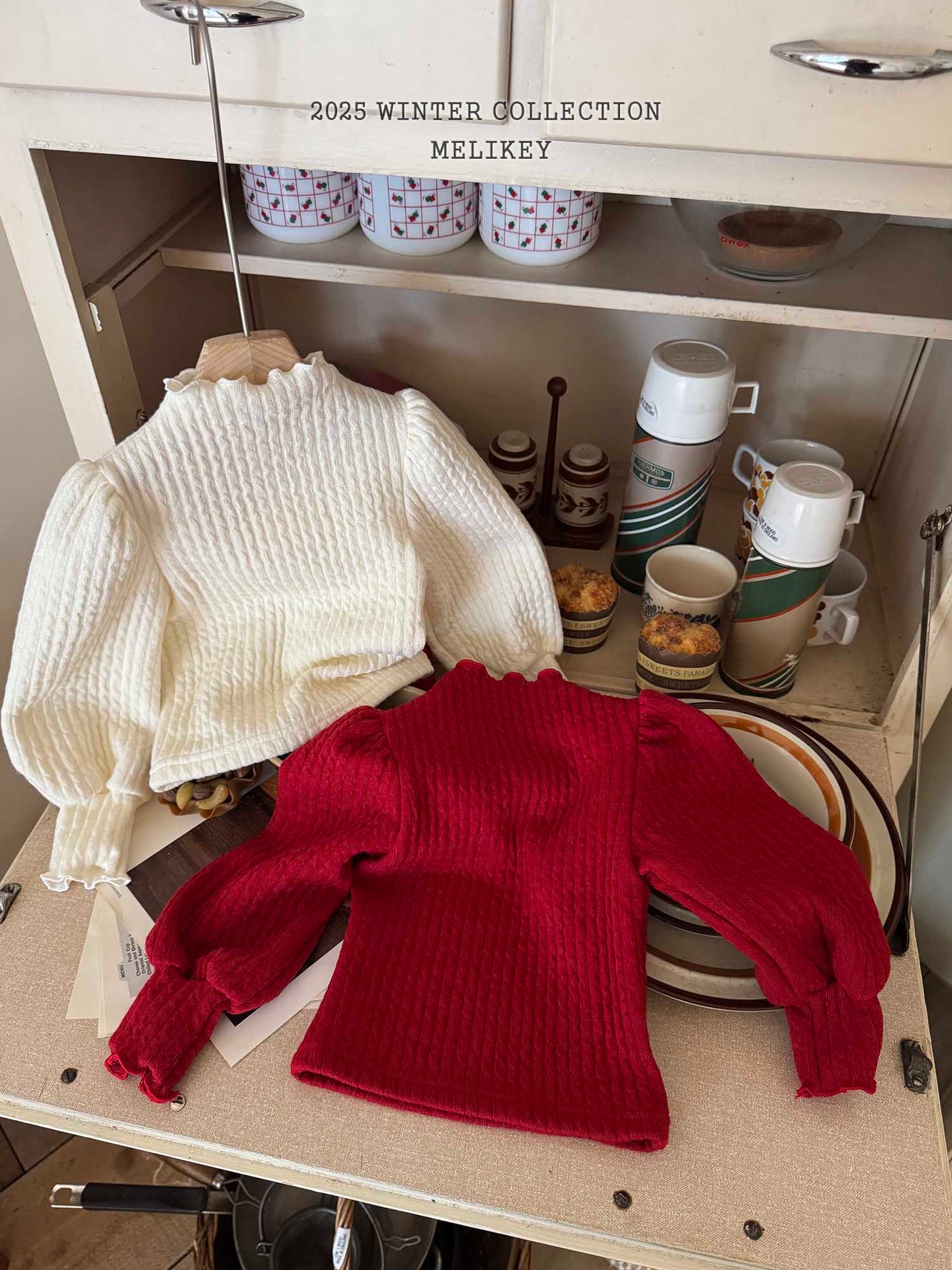 MEL KIDS KNIT RIB PUFF TEE**PREORDER