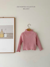 Load image into Gallery viewer, MEL KIDS RIBBED TURTLE NECK TEE**PREORDER