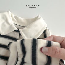 Load image into Gallery viewer, MYBEBE KIDS COLLAR STRIPE TEE SHIRT* Preorder