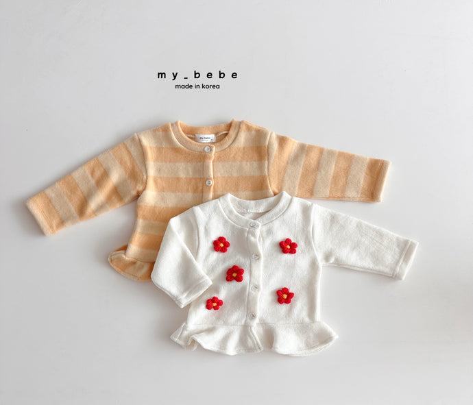 MYBEBE KIDS FRILL CARDIGAN* Preorder