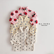 Load image into Gallery viewer, MYBEBE KIDS FLEECE FLORAL ZIP UP* Preorder