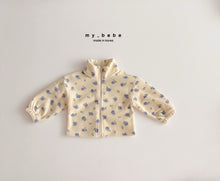 Load image into Gallery viewer, MYBEBE KIDS FLEECE FLORAL ZIP UP* Preorder