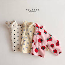 Load image into Gallery viewer, MYBEBE KIDS FLEECE FLORAL ZIP UP* Preorder