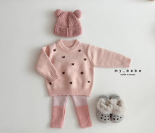 Load image into Gallery viewer, MYBEBE KIDS KNIT HEART SWEATER* Preorder