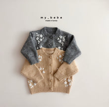 Load image into Gallery viewer, MYBEBE KIDS FLORAL KNIT CARDIGAN* Preorder