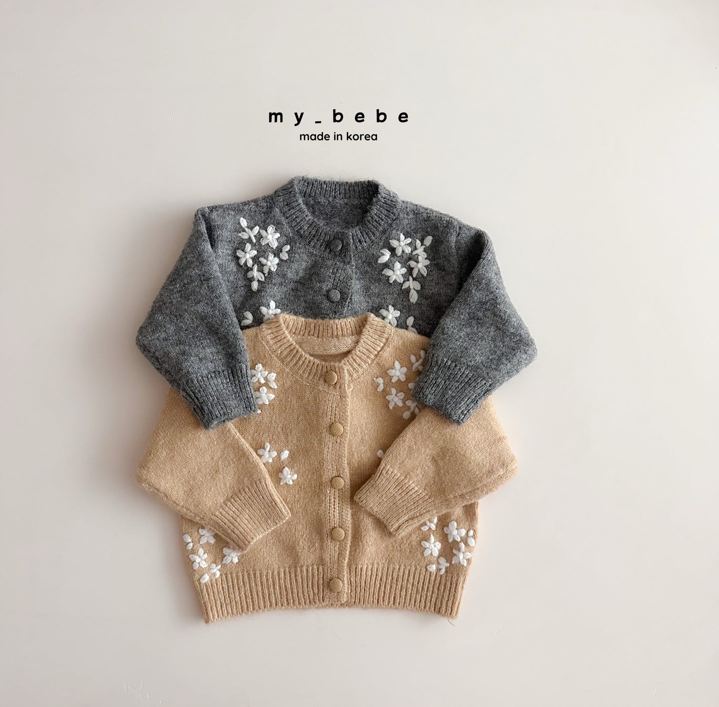 MYBEBE KIDS FLORAL KNIT CARDIGAN* Preorder