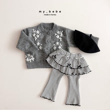 Load image into Gallery viewer, MYBEBE KIDS FLORAL KNIT CARDIGAN* Preorder