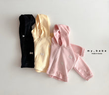 Load image into Gallery viewer, MYBEBE KIDS BOW HOODIE ZIP UP JACKET* Preorder