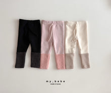 Load image into Gallery viewer, MYBEBE KIDS COLOR BLOCK LEGGINGS* Preorder