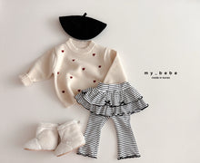 Load image into Gallery viewer, MYBEBE KIDS FRILL STRIPE PANTS* Preorder