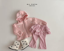 Load image into Gallery viewer, MYBEBE KIDS FRILL STRIPE PANTS* Preorder