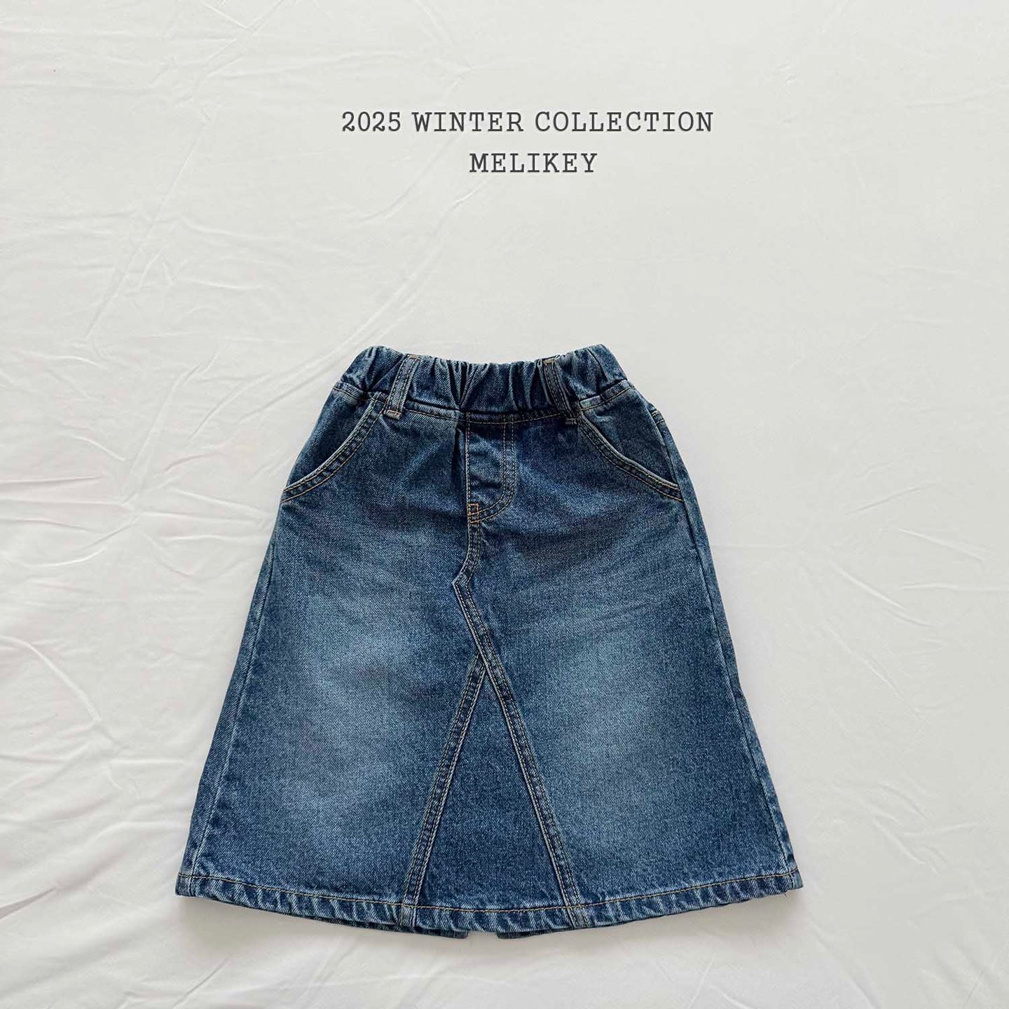 MEL KIDSA LINE LONG DENIM SKIRT**PREORDER