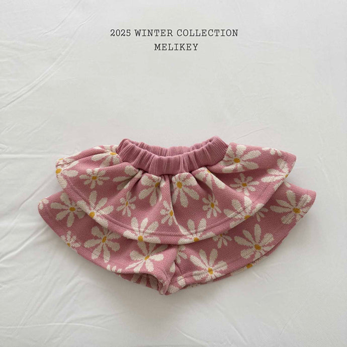 MEL KIDS KNIT BIG FLOWERS SHORTS**PREORDER