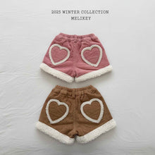 Load image into Gallery viewer, MEL KIDS UGG HEART SHORTS**PREORDER