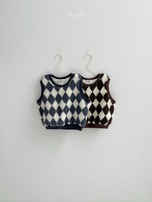 DIGREEN KIDS ARGYLE VEST*PREORDER