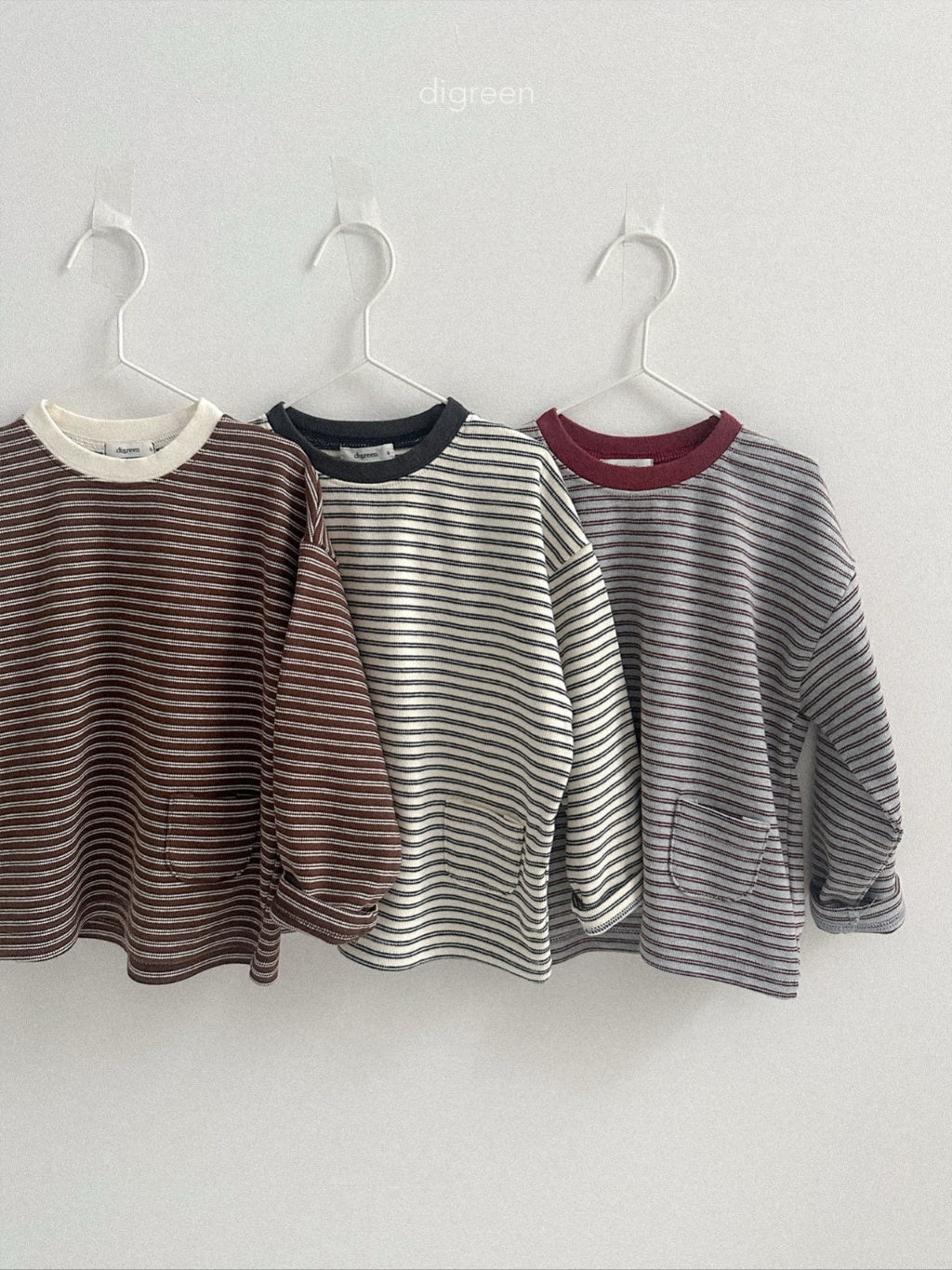 DIGREEN KIDS ROUND STRIPE SHIRT*PREORDER