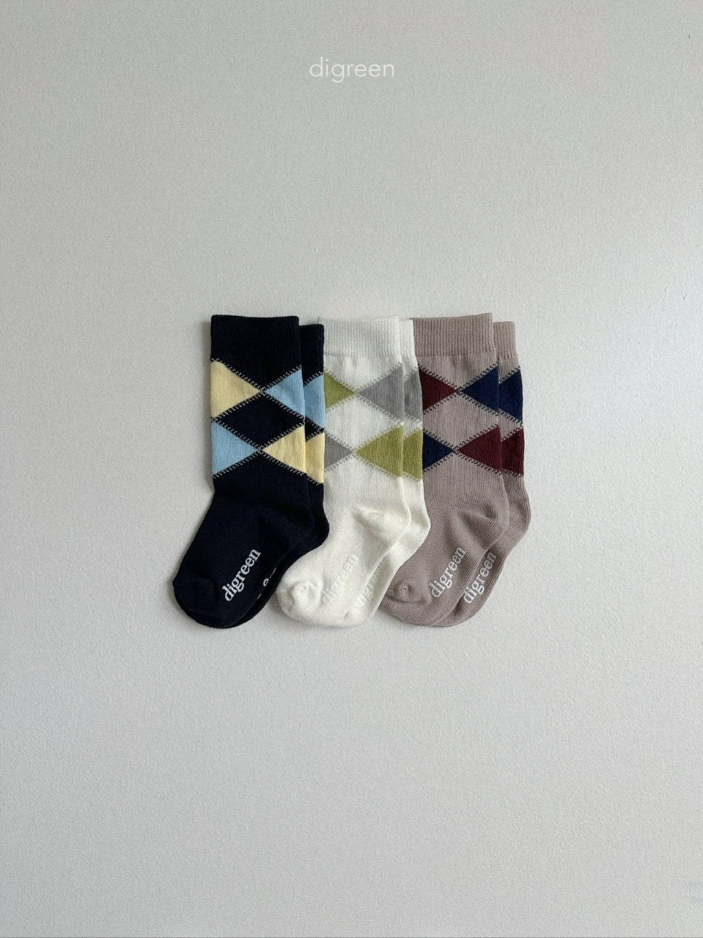 DIGREEN KIDS ARGYLE SOCK SET*PREORDER
