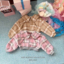 Load image into Gallery viewer, MEL KIDS WOOL CHECK ZIP UP**PREORDER