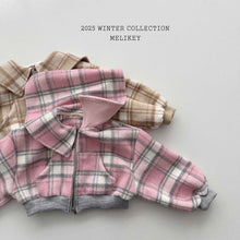 Load image into Gallery viewer, MEL KIDS WOOL CHECK ZIP UP**PREORDER