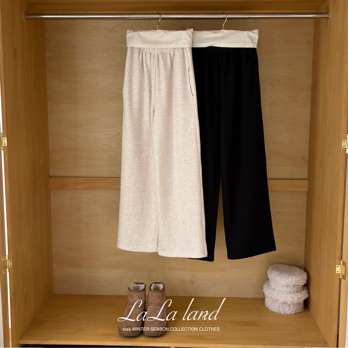 LALALAND MOM Stretch Ribbed Mink Pants *Preorder