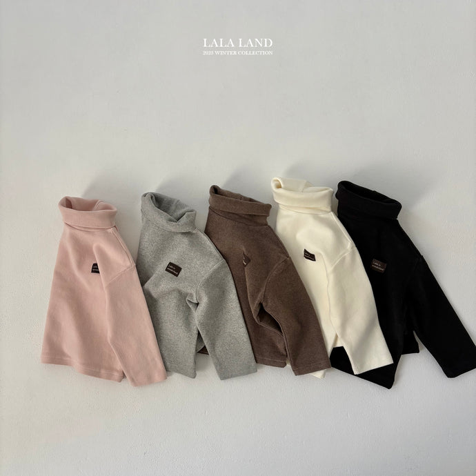 LALALAND KIDS Loose Fit Soft Turtleneck Tee*Preorder