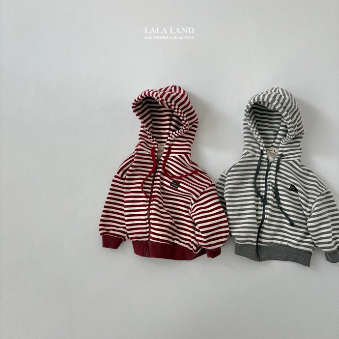 LALALAND KIDS STRIPE HOODIE ZIP UP*Preorder