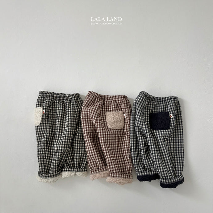 LALALAND CHECK PADDED PANTS*Preorder