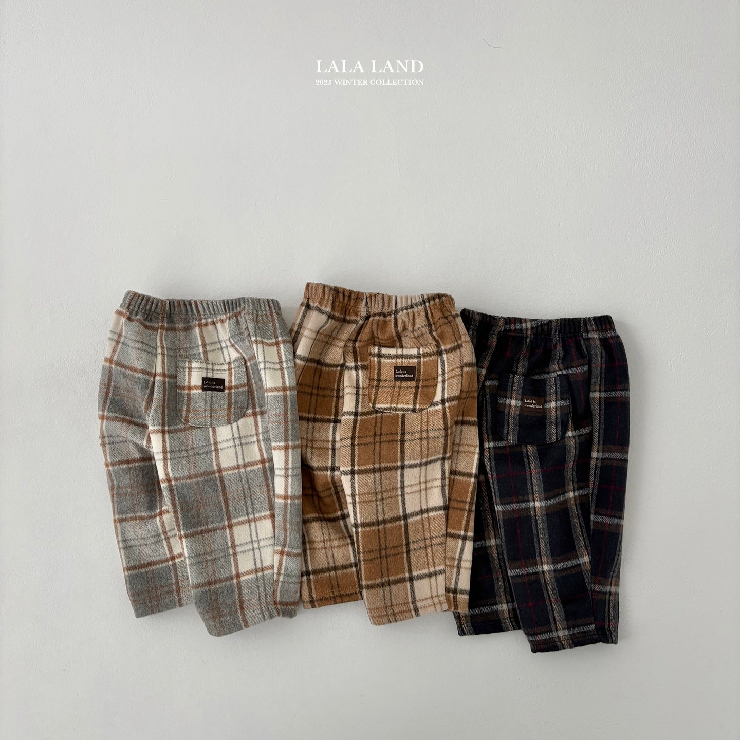 LALALAND KIDS CHECK PANTS*Preorder