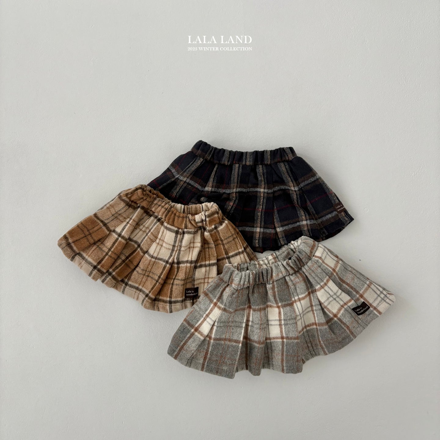 LALALAND KIDS CHECK SKIRT*Preorder