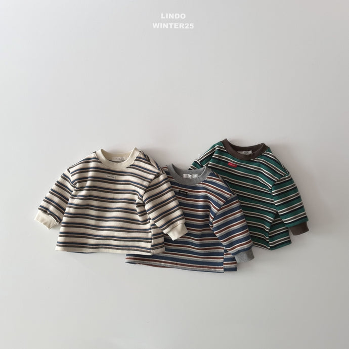 LINDO KIDS MULTI STRIPE TEE* Preorder