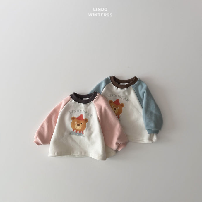 LINDO KIDS BEAR RAGLAN TEE* Preorder