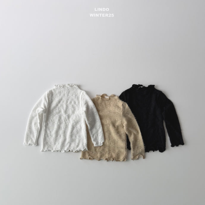 LINDO KIDS LACE MOCK NECK TEE* Preorder