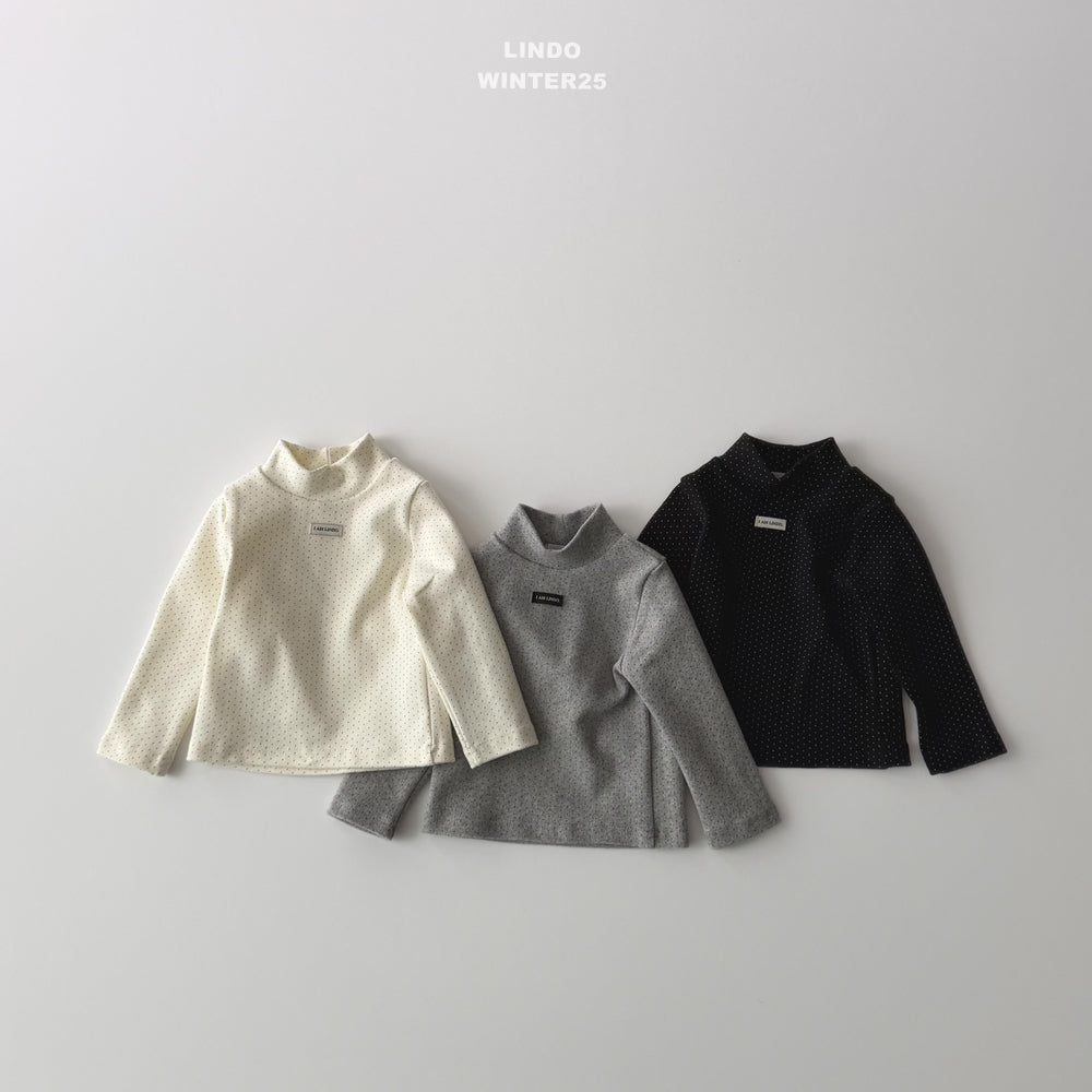 LINDO KIDS MINI DOT MOCK NECK TEE* Preorder