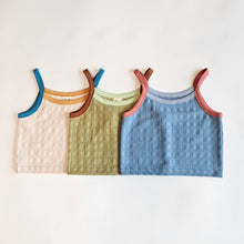 將圖片載入圖庫檢視器中，FIRST BLUE KIDS BINDING CONTRAST STRAP SLEEVELESS**預購