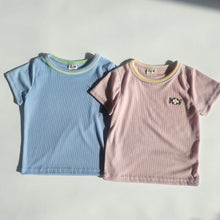 將圖片載入圖庫檢視器中，FIRST BLUE KIDS LALA 羅紋短袖T卹**預購