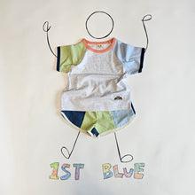 將圖片載入到圖庫檢視器中，FIRST BLUE KIDS FIRST RAGLAN SHORT SLEEVE TEE**預購