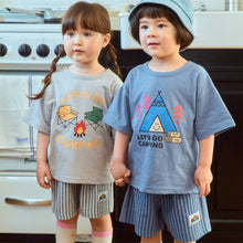 將圖片載入圖庫檢視器中，FIRST BLUE 兒童露營短袖T卹**預購**