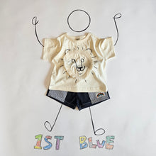 Load image into Gallery viewer, FIRST BLUE KIDS TASSEL LION SHORT TEE**PREORDER