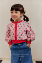 Load image into Gallery viewer, MEL KIDS FALL CHERRY PUFF CARDIGAN**PREORDER