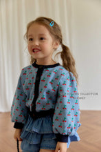Load image into Gallery viewer, MEL KIDS FALL CHERRY PUFF CARDIGAN**PREORDER