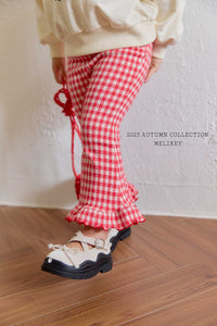 MEL KIDS FALL CHECK BOOTCUT PANTS**PREORDER