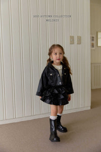 MEL KIDS FALL BLACK LEATHER SKIRT**PREORDER