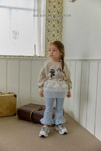 MEL KIDS FALL CHECK BOOTCUT PANTS**PREORDER