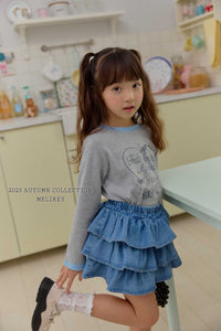 MEL KIDS FALL ELLIE TIER DENIM SKIRT**PREORDER