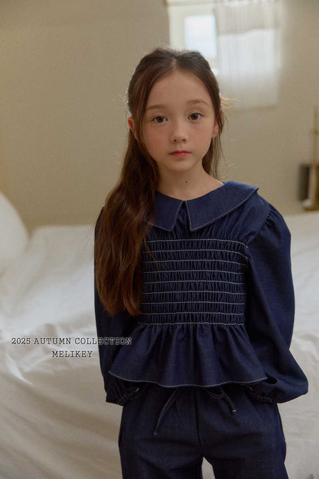 MEL KIDS FALL SMOCKED COLLAR BLOUSE**PREORDER