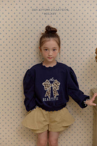 MEL KIDS FALL LEOPARD RIBBON TOP**PREORDER