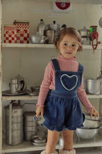 Load image into Gallery viewer, MEL KIDS VELVET SUSPENDERS DENIM PANTS**PREORDER